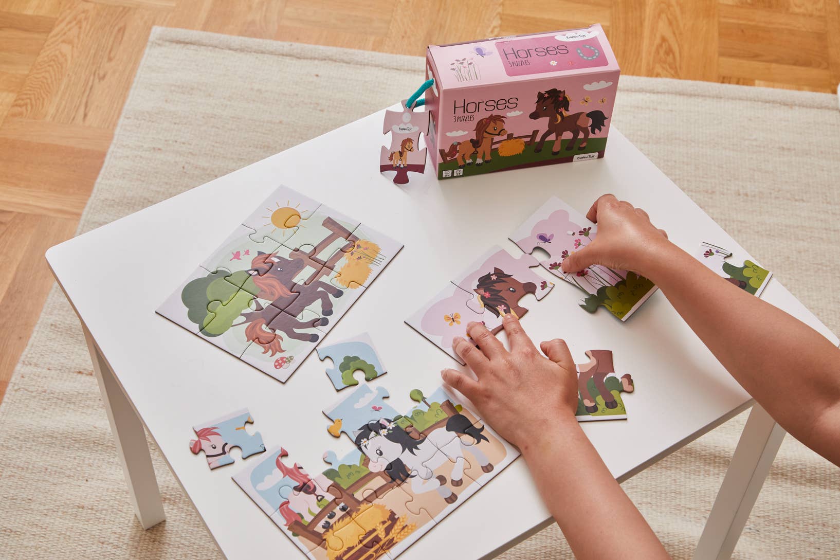 3er Set Puzzle- Pferde