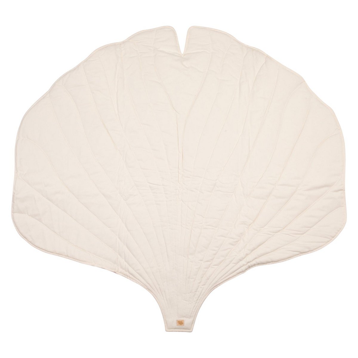 Creme Ginkgo-Blatt-Matte aus Samt