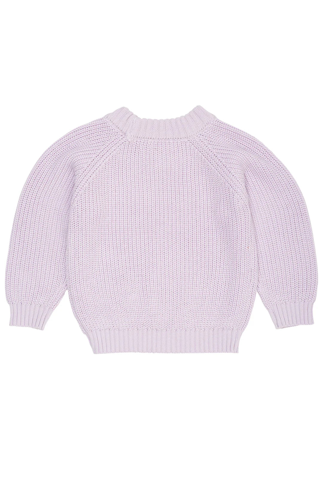 Klassische Gestrickter Pullover Flieder