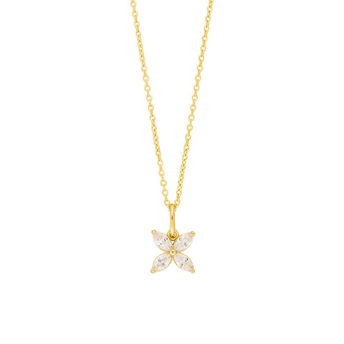 Halskette Leaf Flower Gold