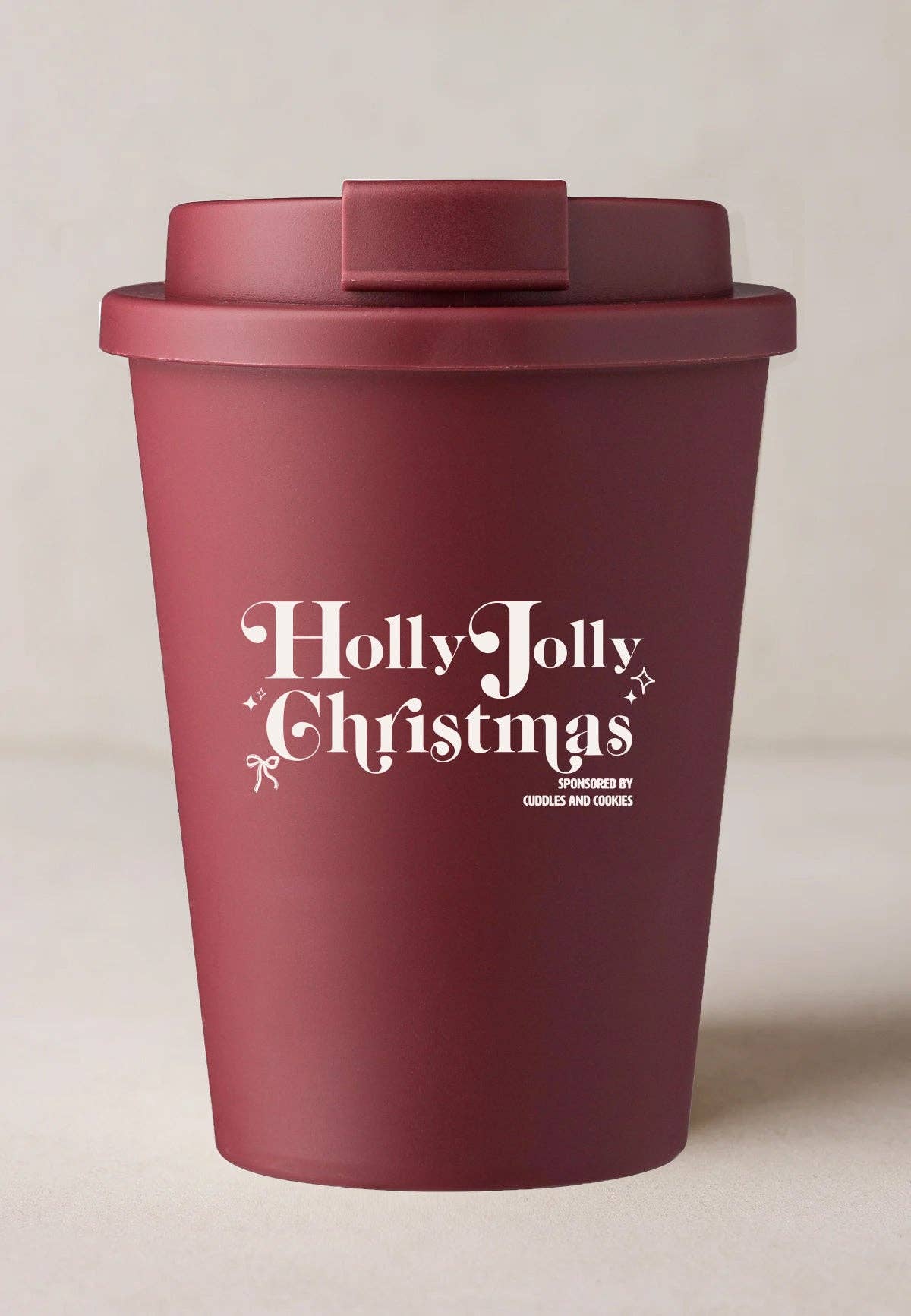 Coffee to go Cup rot "Holly Jolly"