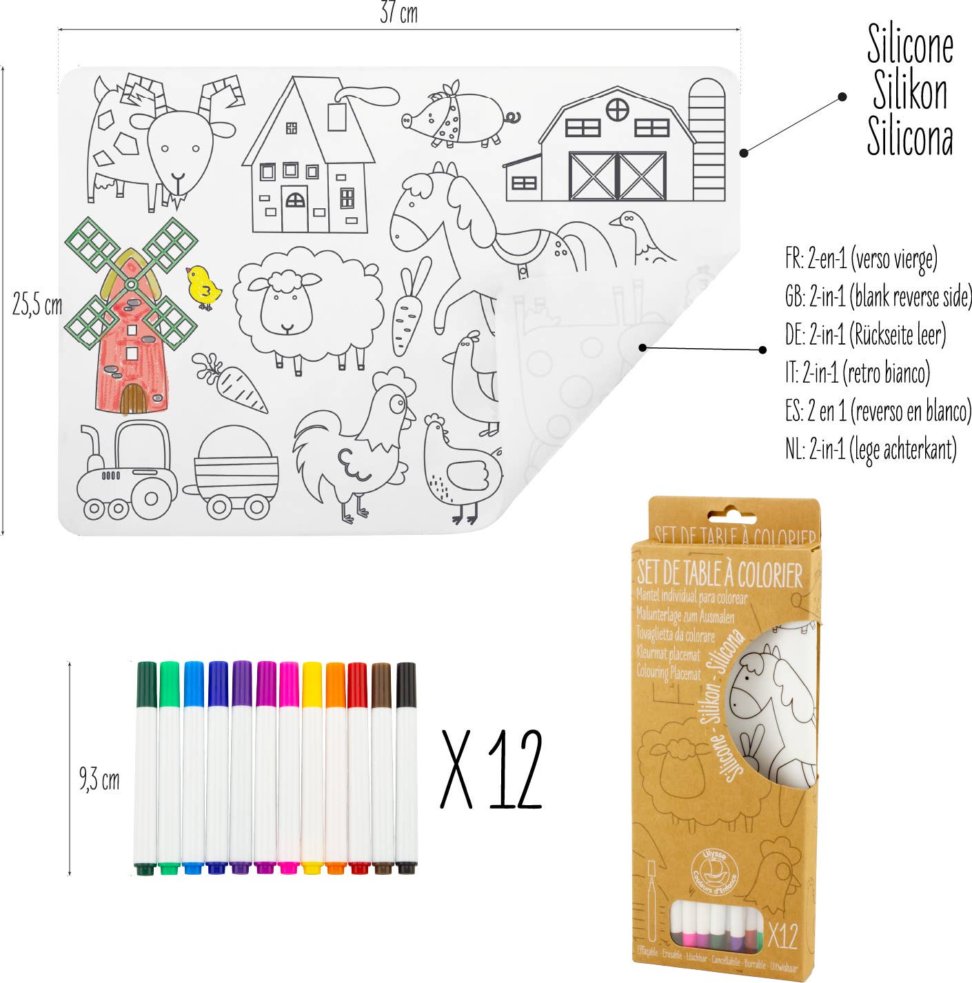 Silikon Malunterlage - Bauernhof