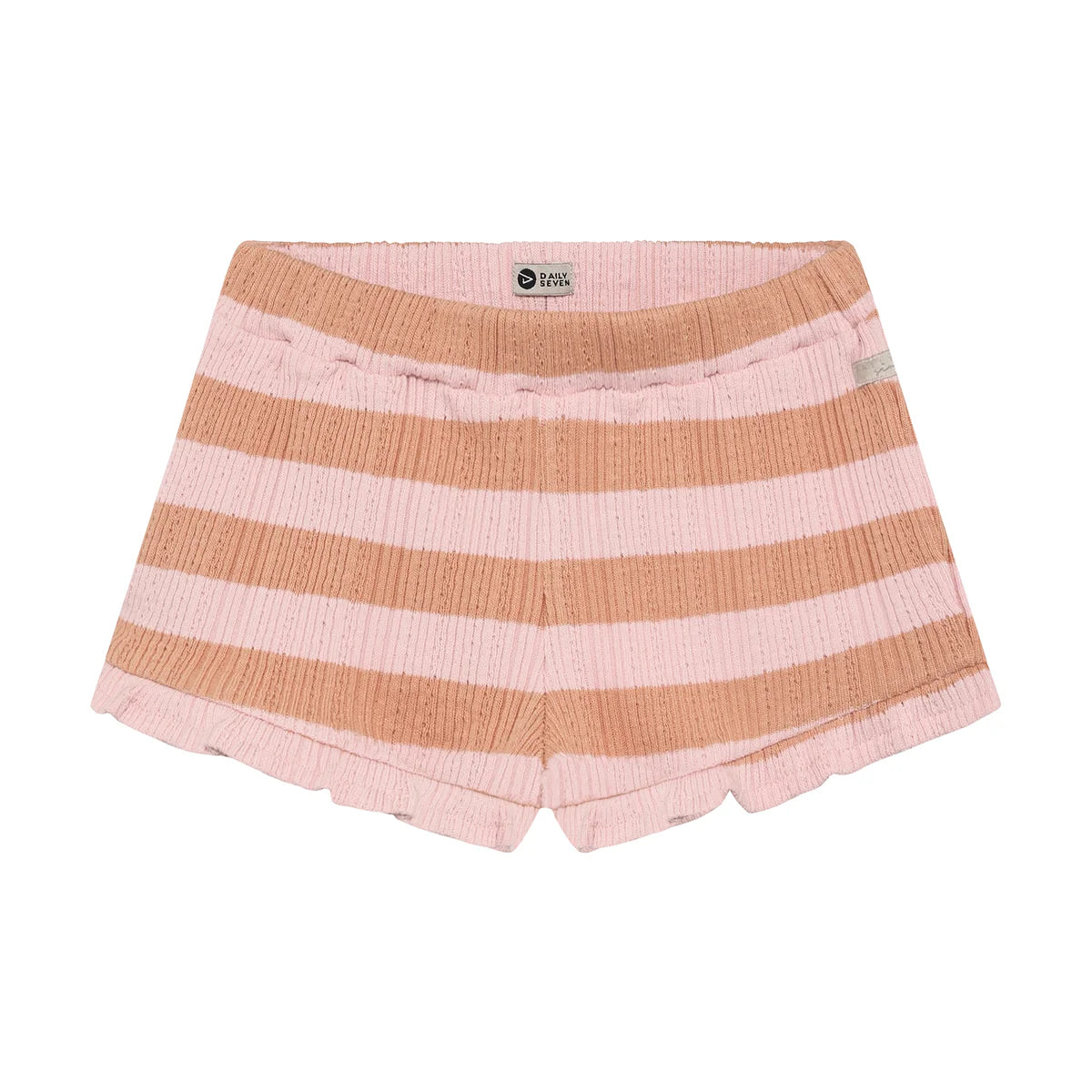Ruffle Short Fancy Stripe - Silver Pink