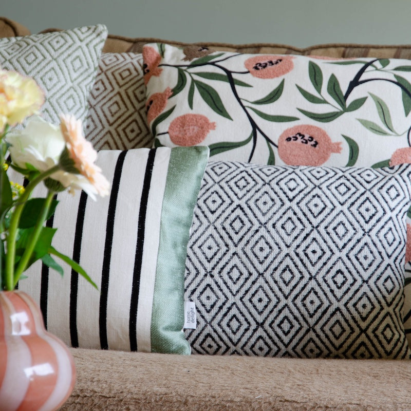Kissen Streifen Grün