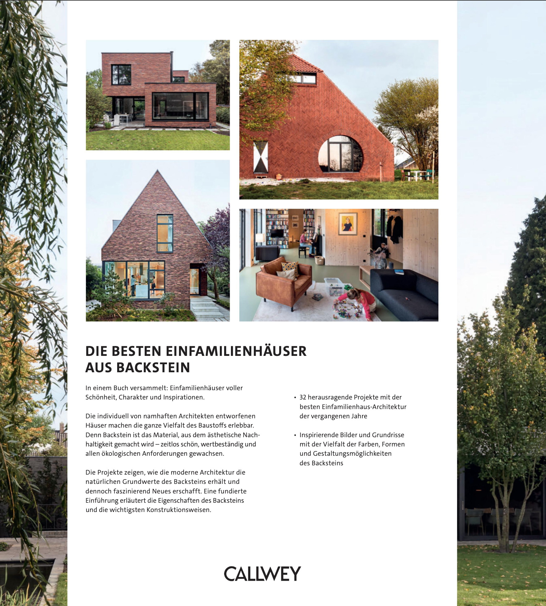 Die besten Einfamilienhäuser aus Backstein