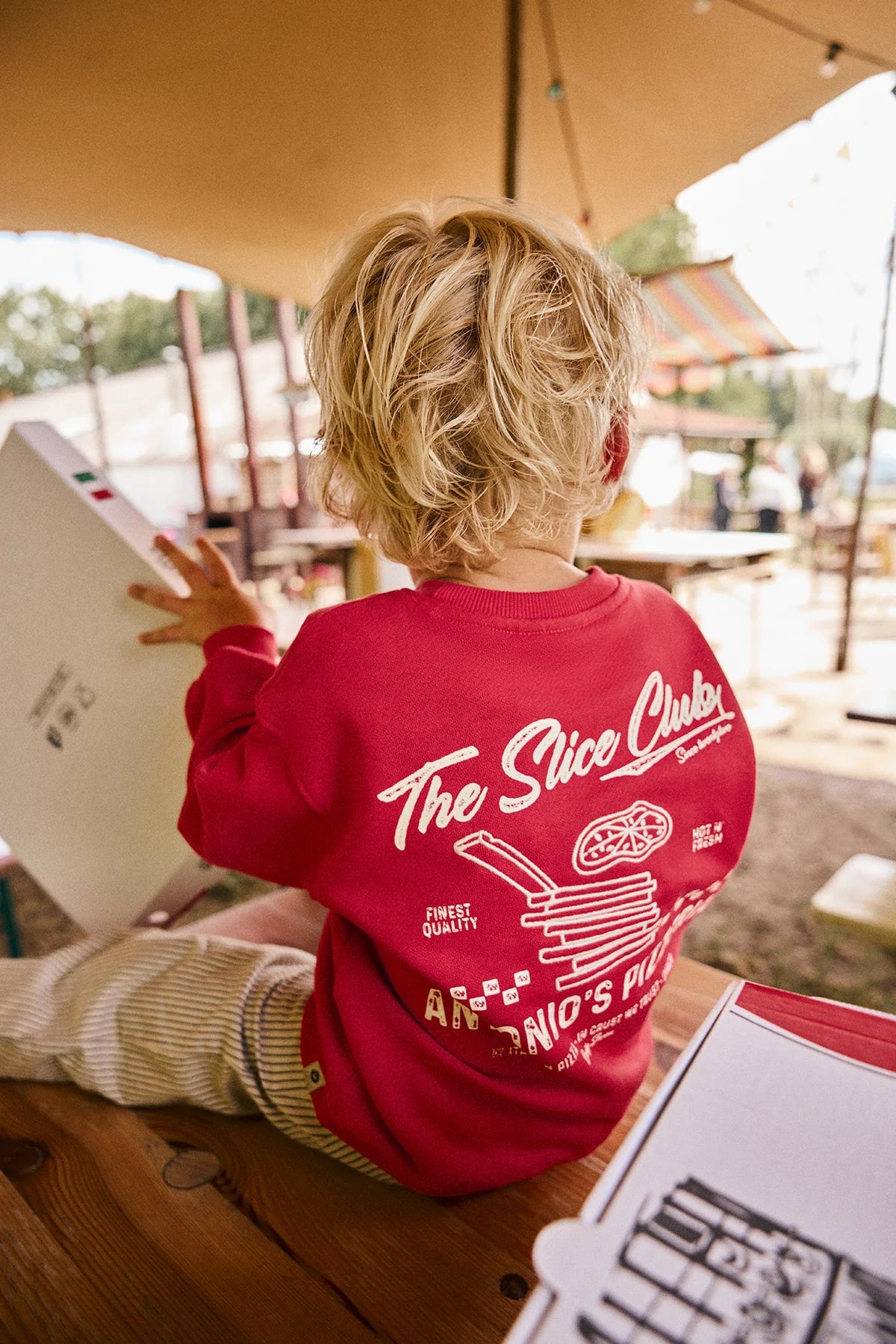 Hoodie Contrast Sweat - Pizza Slice Club