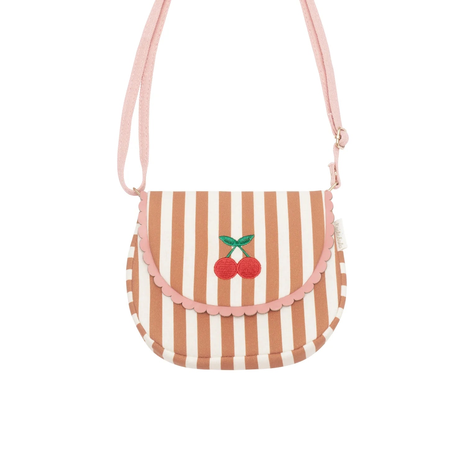 Gestreifte Kirsch-Schaluppen-Tasche