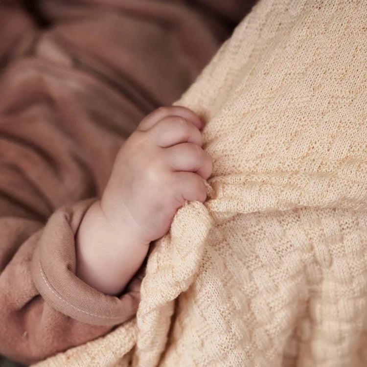 Kinderbett Decke - Weave Merino Wool Oatmeal