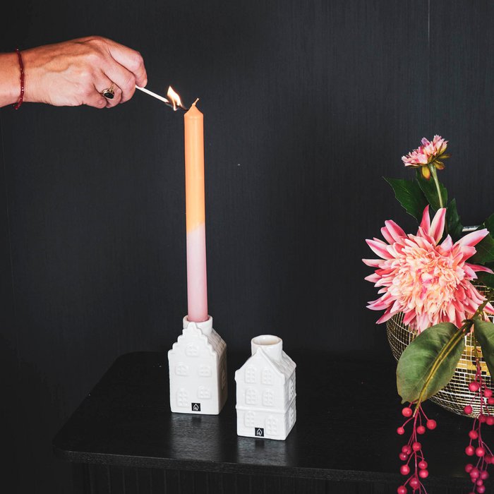 Kerzenhalter - Haus - Keramik, Housevitamin, Henne living