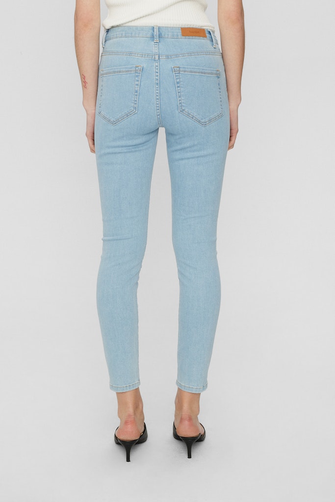 NUSIDNEY CROPPED JEANS - Light Blue Denim