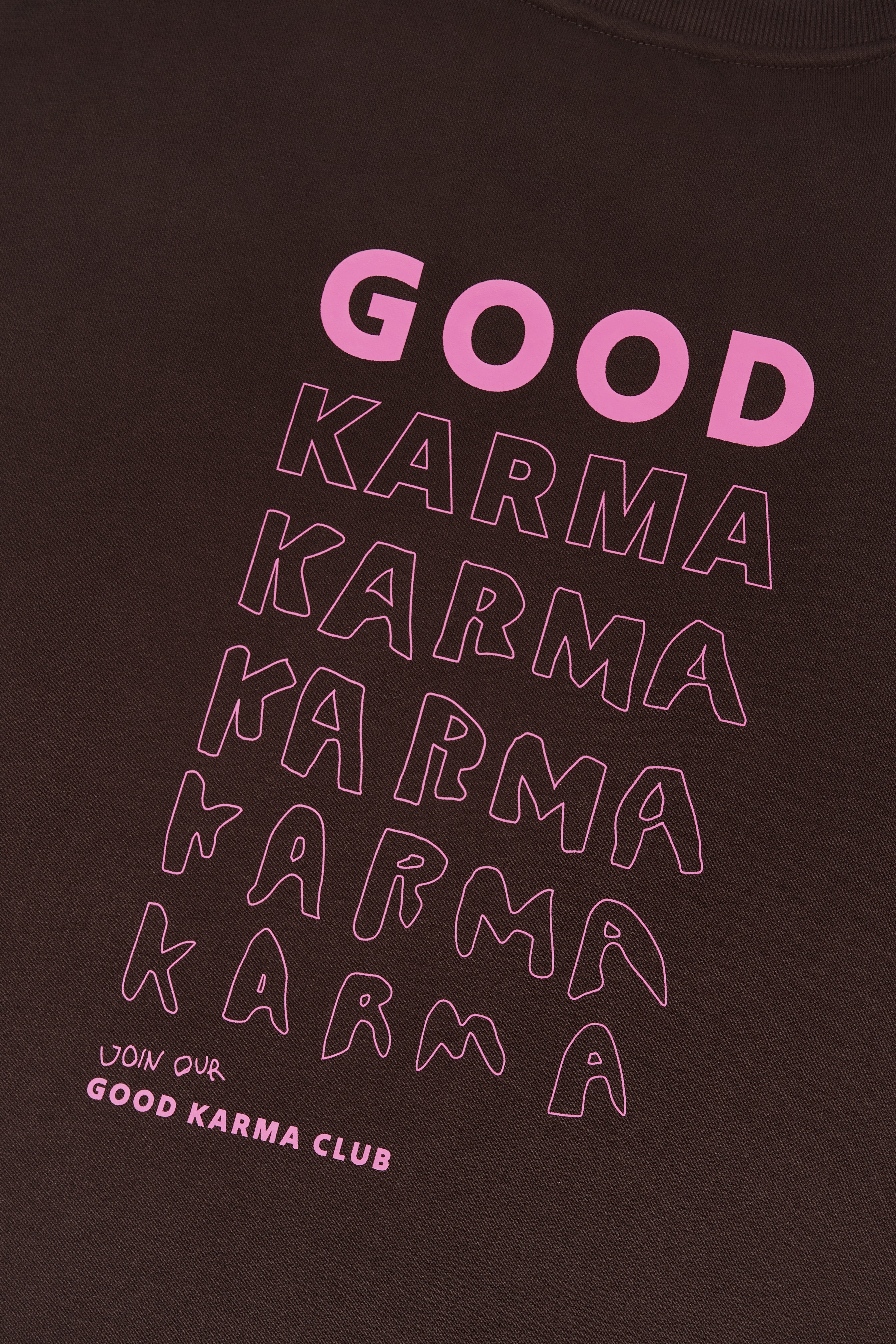 OV Sweater Good Karma Schoko OH April