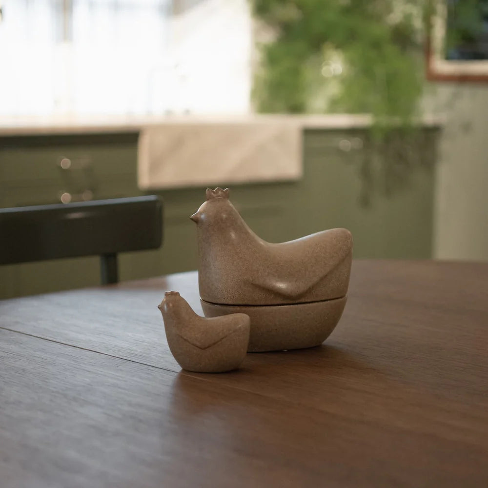 Decorative Figur - 'Mini Hen' White Dot