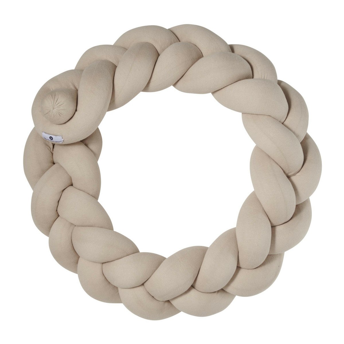 Sand geflochtener Bettumrandung gestrickt