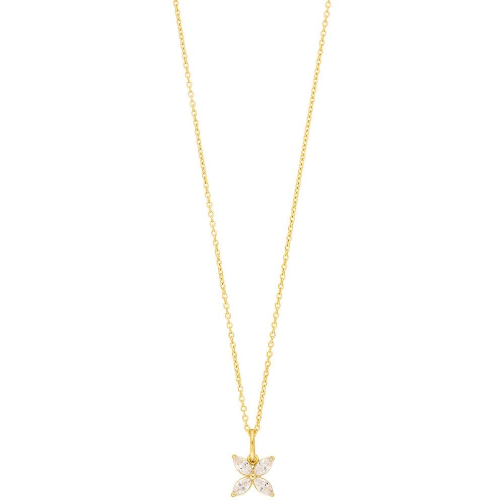 Halskette Leaf Flower Gold