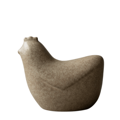 Decorative Figur - 'Mini Hen' White Dot