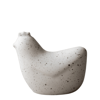 Decorative Figur - 'Mini Hen' White Dot