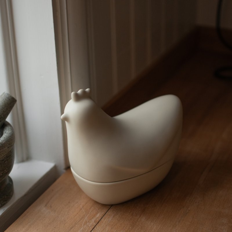 Decorative Schale - 'Happy Hen' Creme