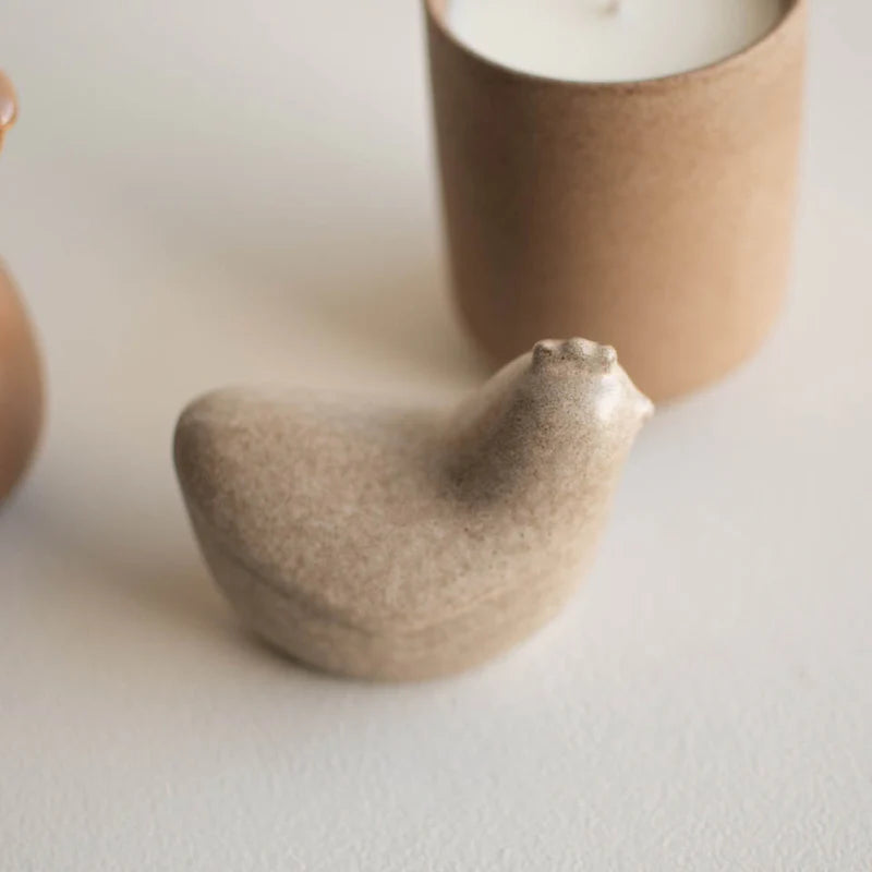 Decorative Figur - 'Mini Hen' White Dot
