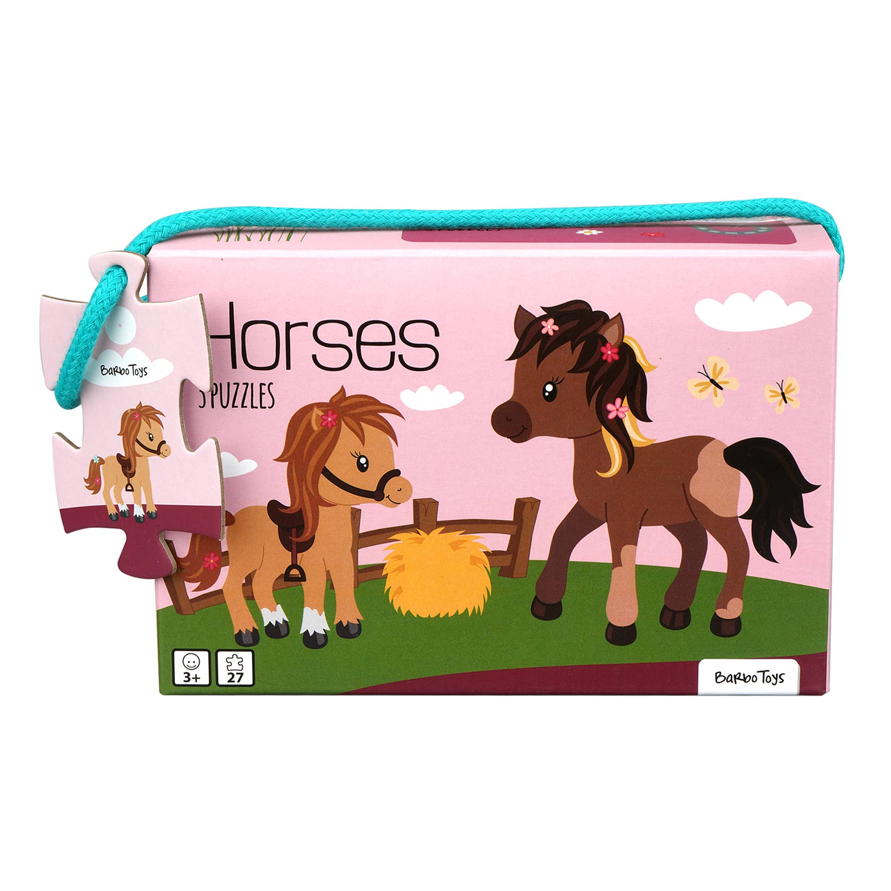 3er Set Puzzle- Pferde