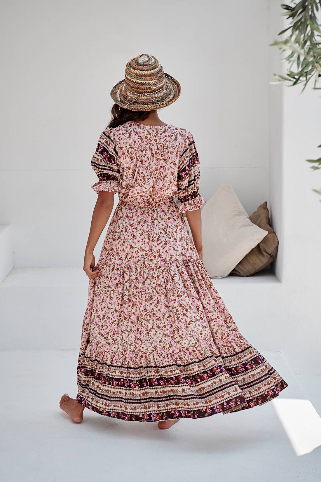 Maxikleid Lorena mit floralem Muster