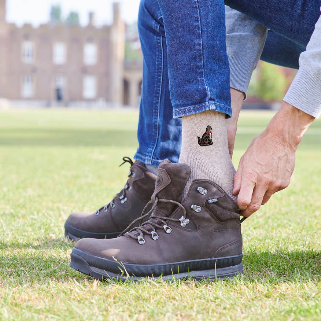 Tabby-Katzen-Wollsocken