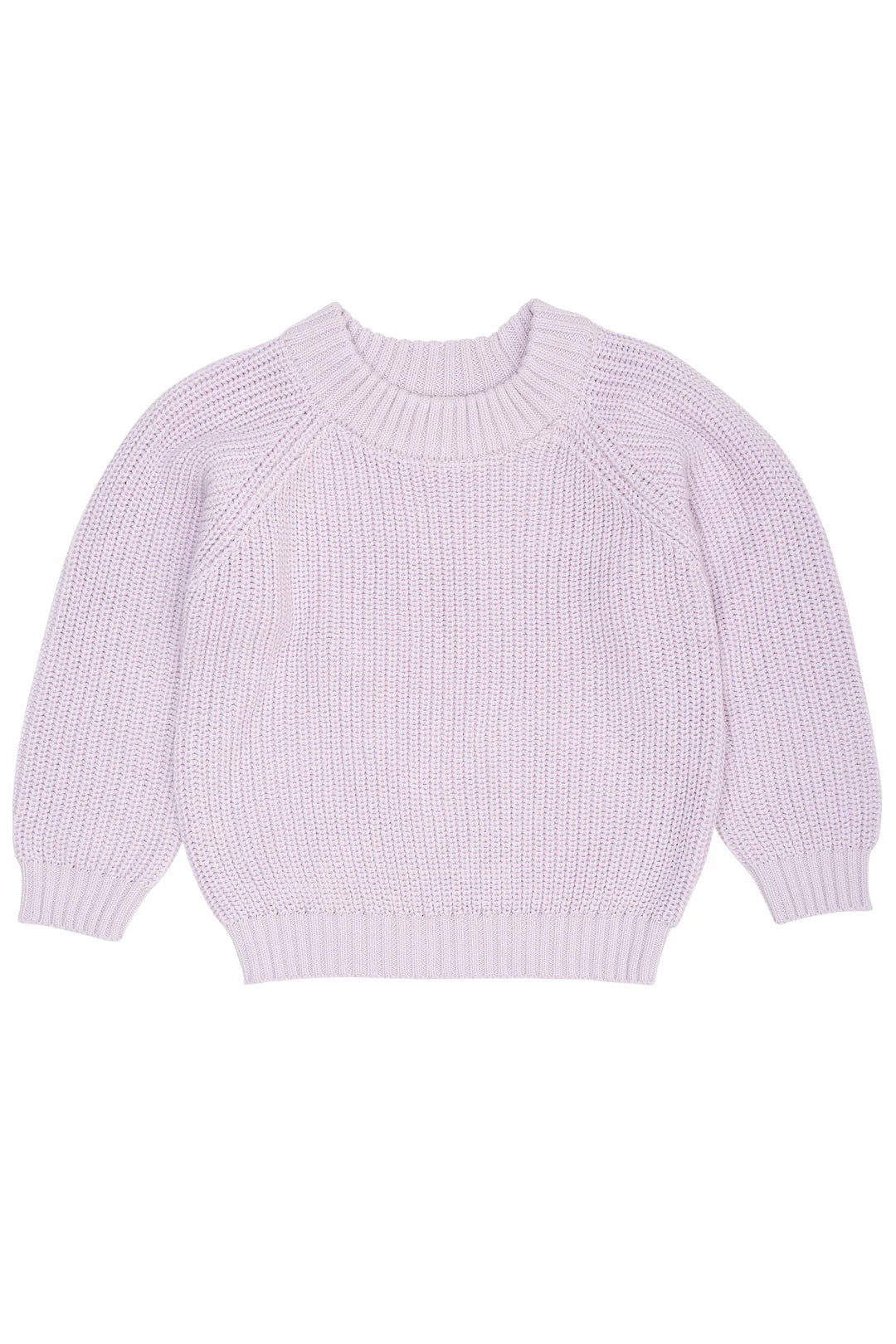 Klassische Gestrickter Pullover Flieder