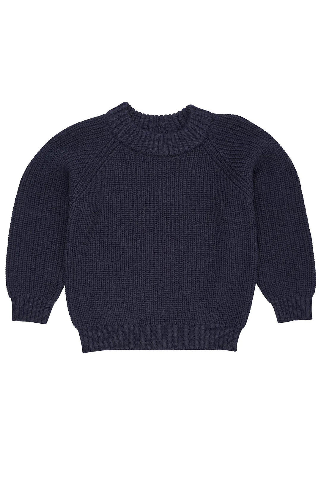 Klassische Gestrickter Pullover navy