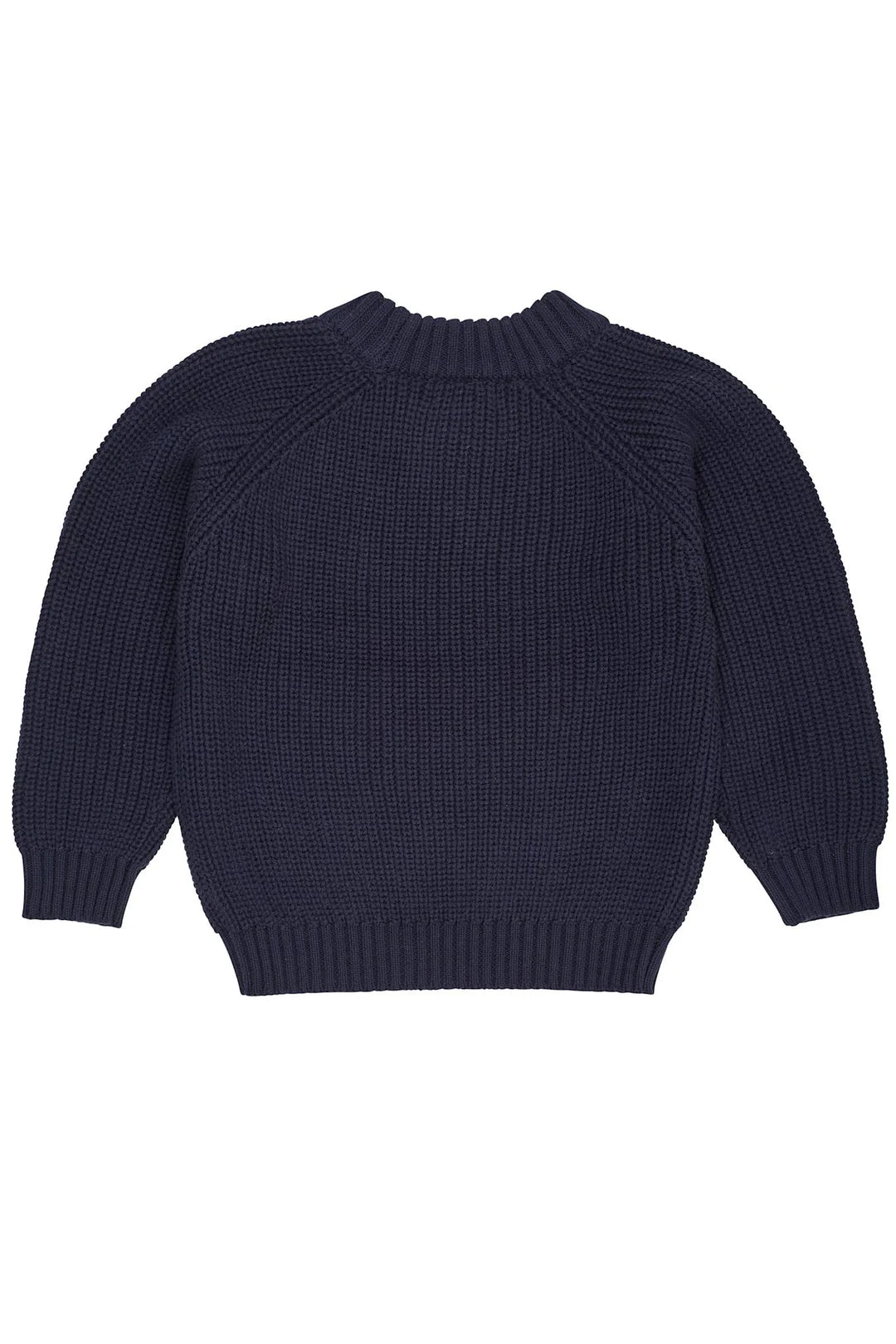Klassische Gestrickter Pullover navy