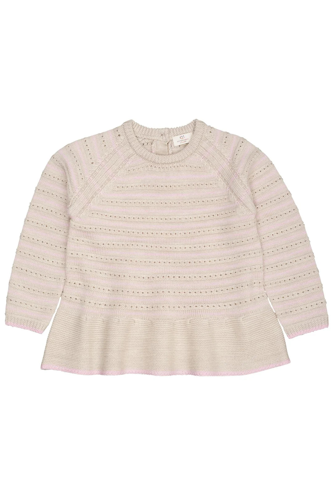 Merino Pullover Schößchen BubbleGum