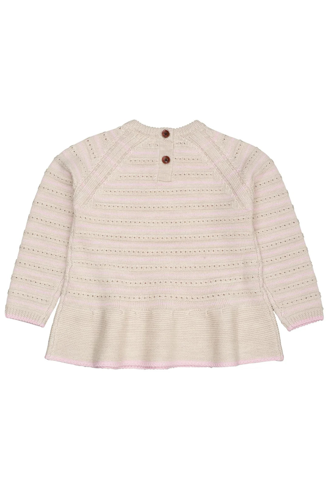 Merino Pullover Schößchen BubbleGum