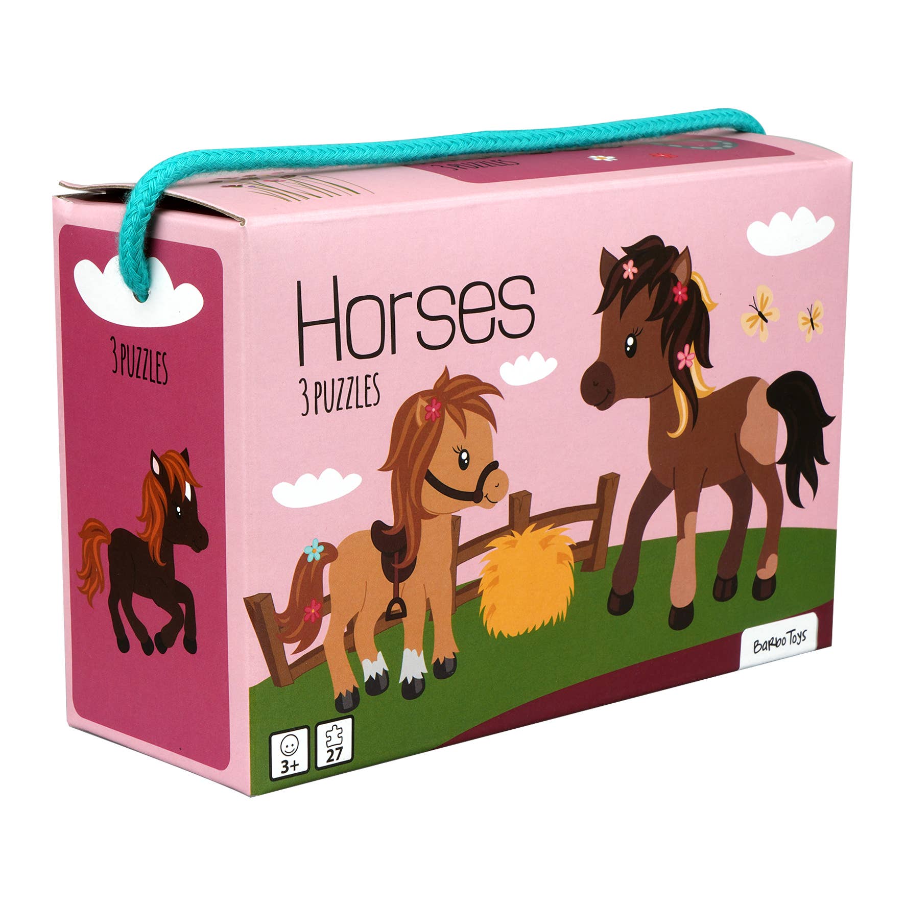 3er Set Puzzle- Pferde