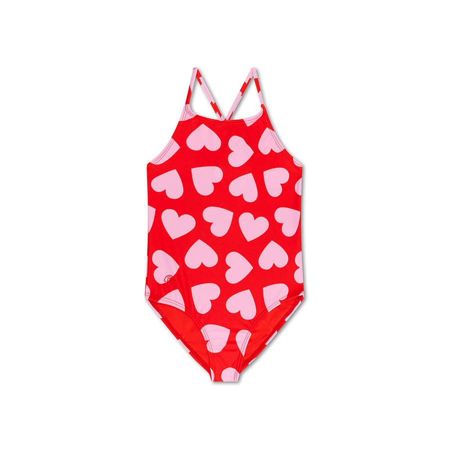Swim Essentials | Rotes Mädchen UV-Badeanzug