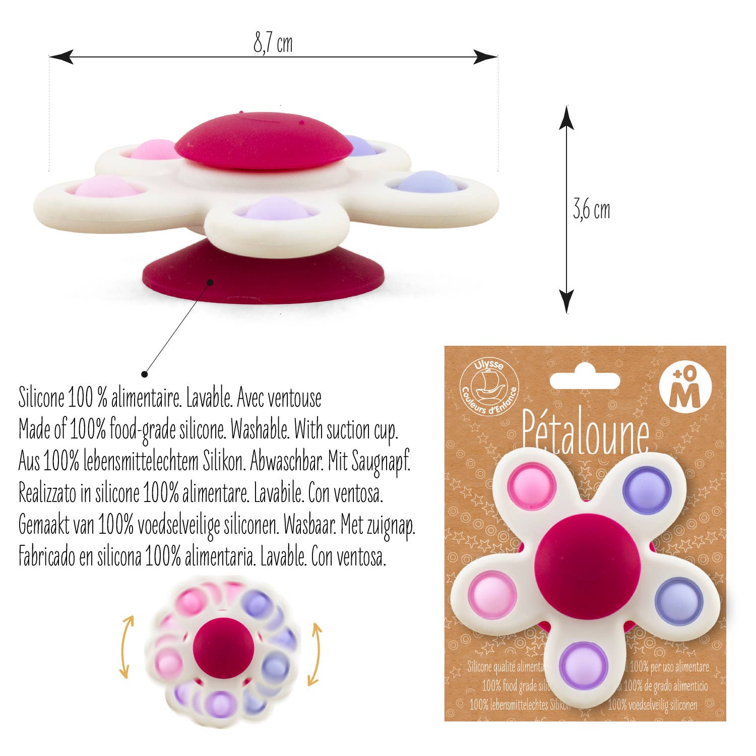 SILIKON: PÉTALOUNE 5P POP - GRAU