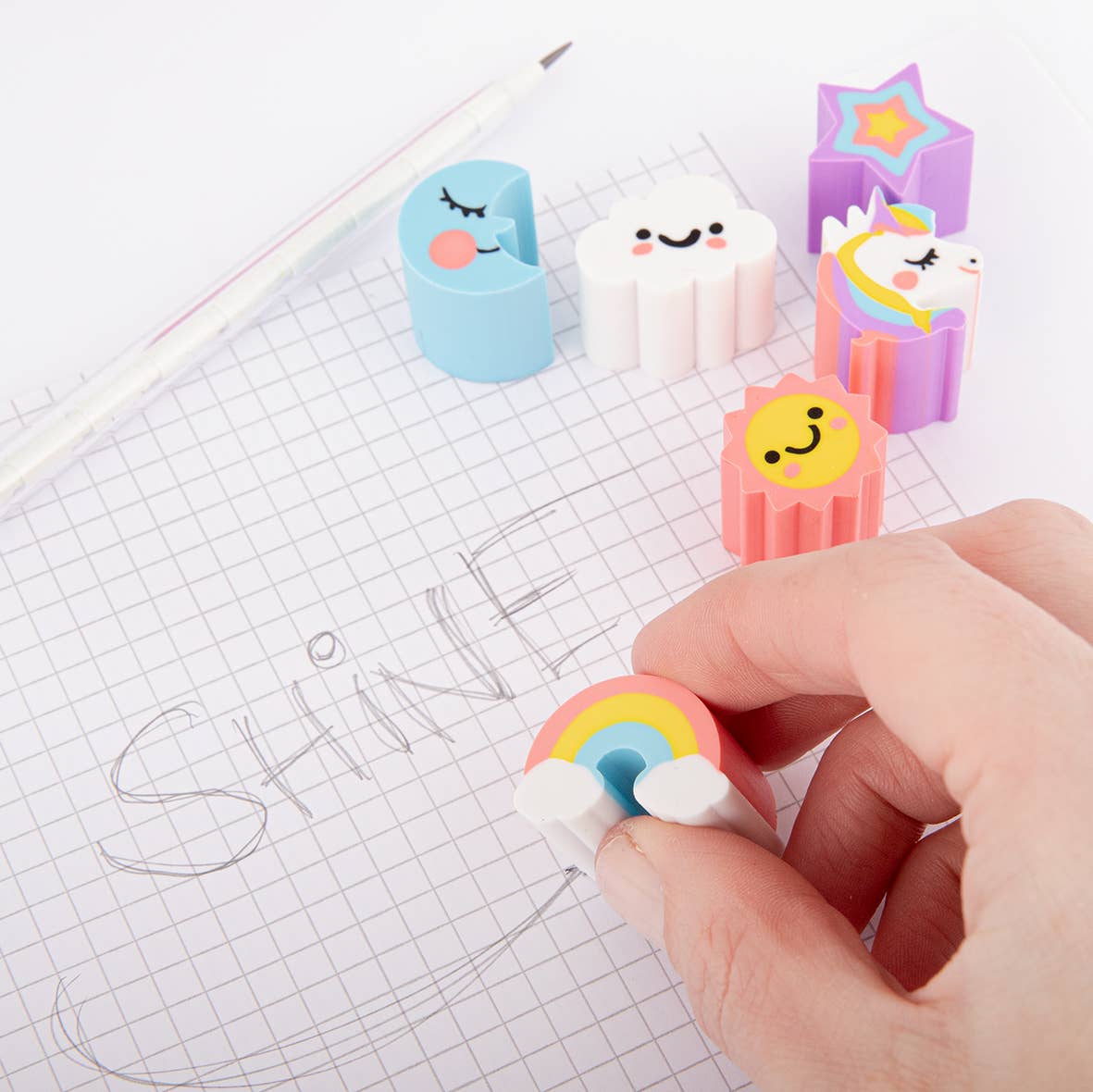 RADIERER Einhorn & Candy Box 6er-Set, 2-fach sortiert