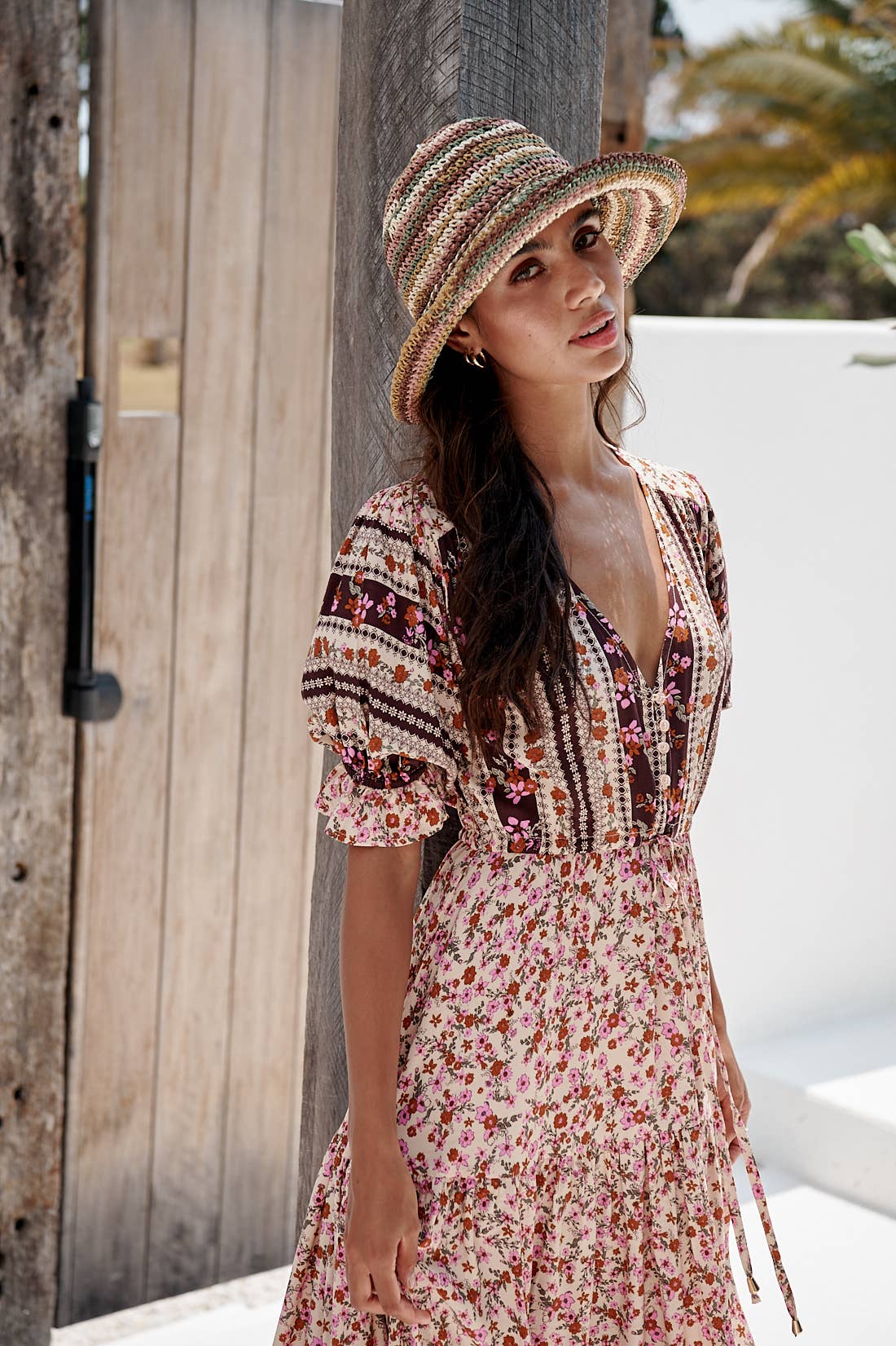 Maxikleid Lorena mit floralem Muster