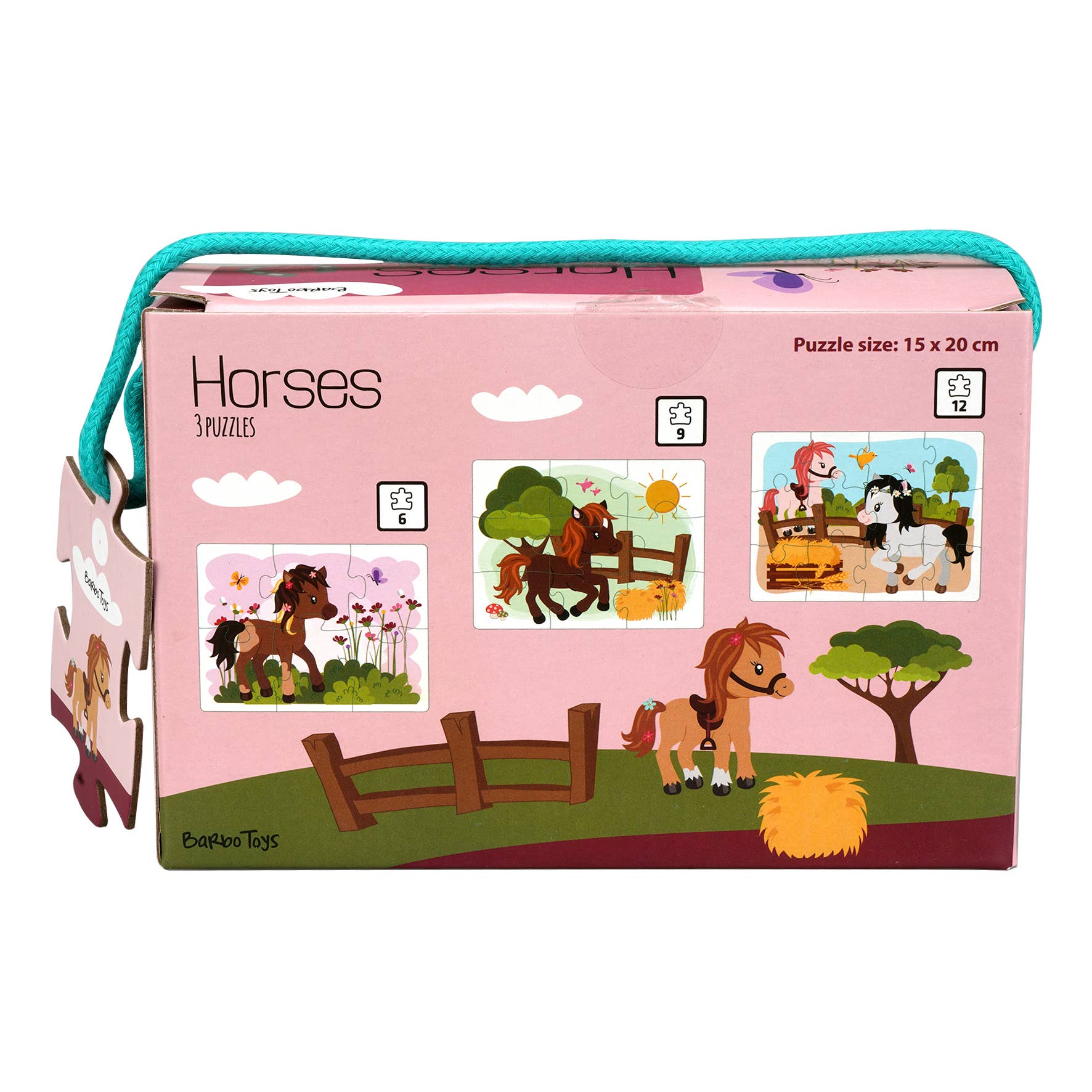 3er Set Puzzle- Pferde