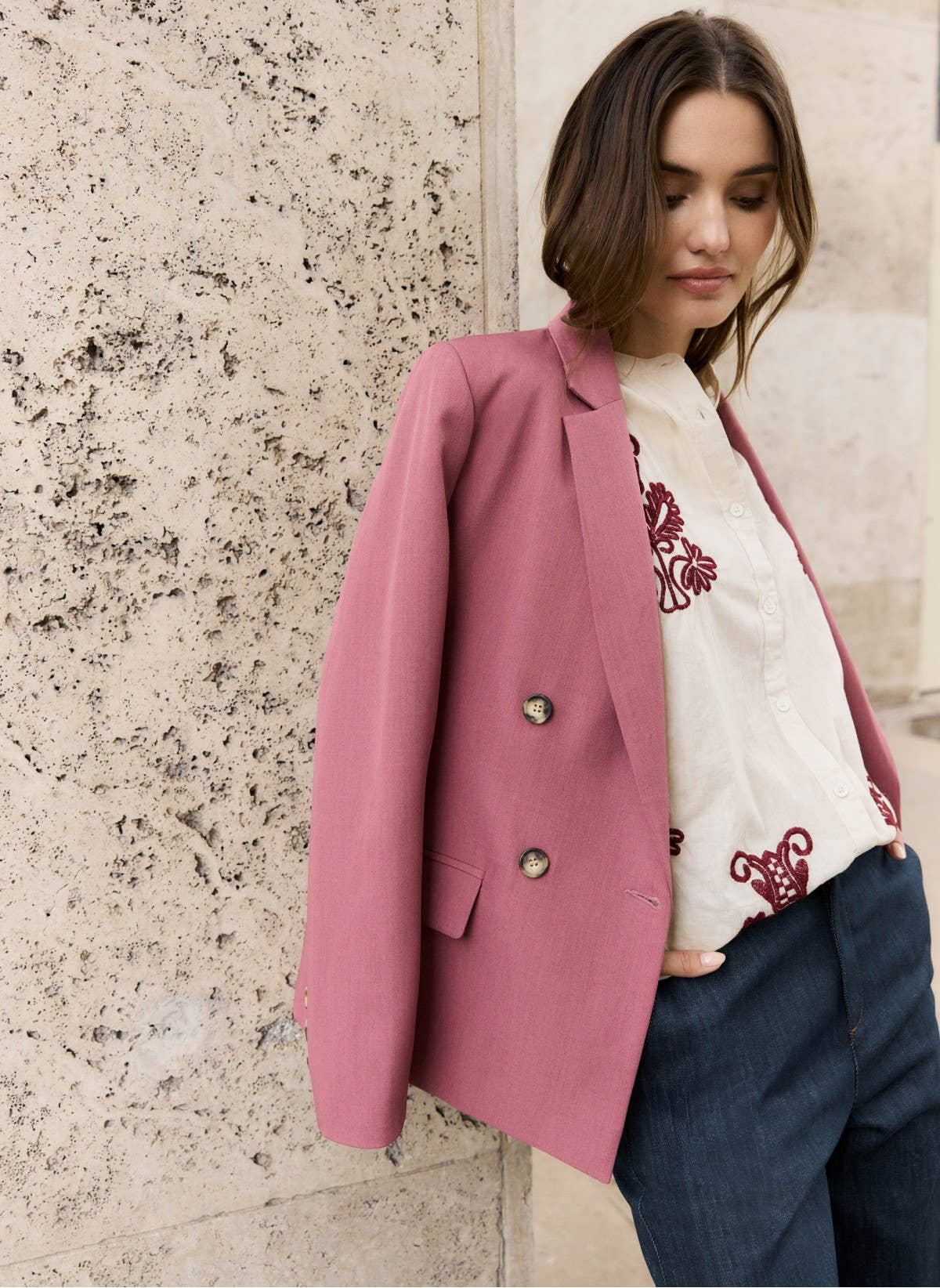 ZIGY Blazer in Blush