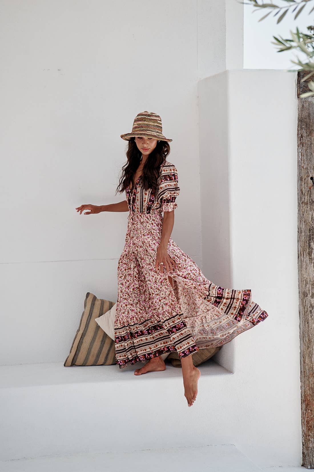 Maxikleid Lorena mit floralem Muster