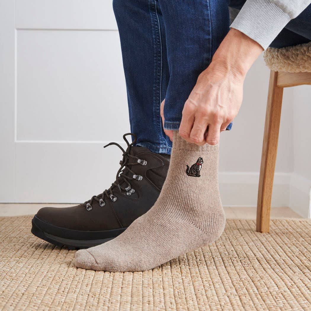 Tabby-Katzen-Wollsocken