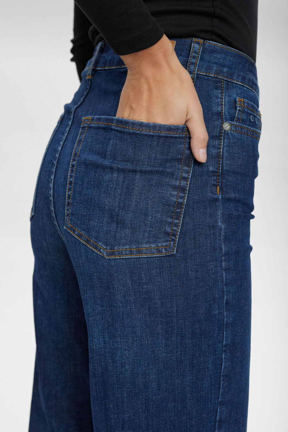 NUPARIS - Jeans long dark Blue