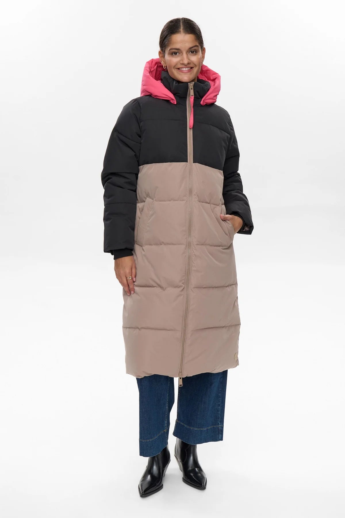 NUTRIANE LONG JACKET - Taupe Gray
