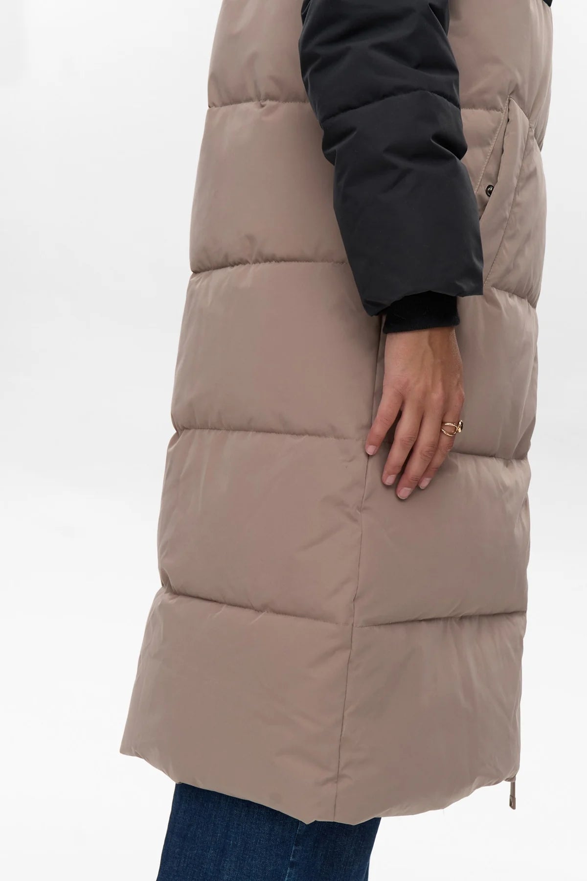 NUTRIANE LONG JACKET - Taupe Gray