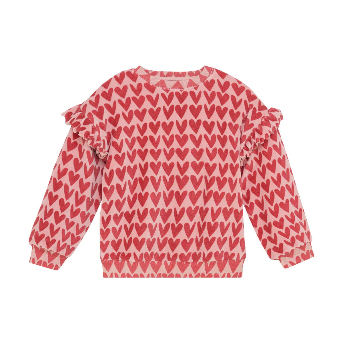 Sweater Herzprint Frottee