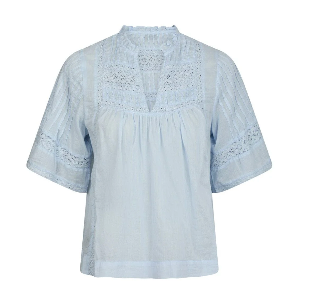 Siama S Voile Bluse, Hellblau