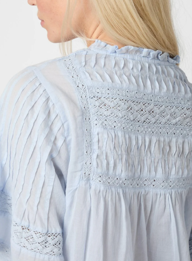 Siama S Voile Bluse, Hellblau