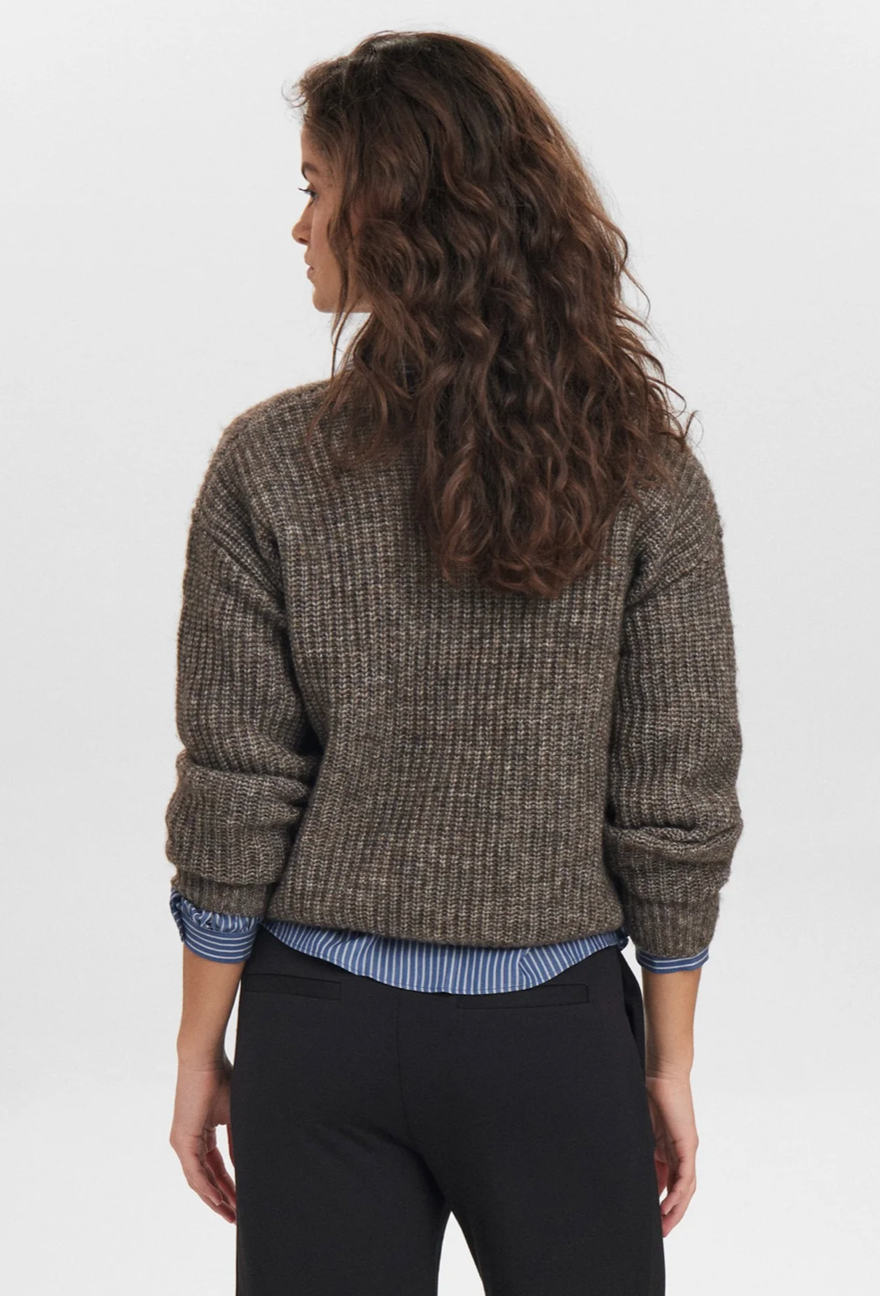 NUZIDNI Strickjacke  Dark Earth