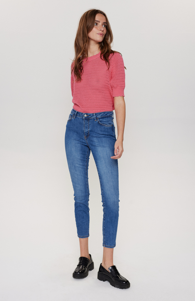 NUSIDNEY - Cropped Jeans Blue