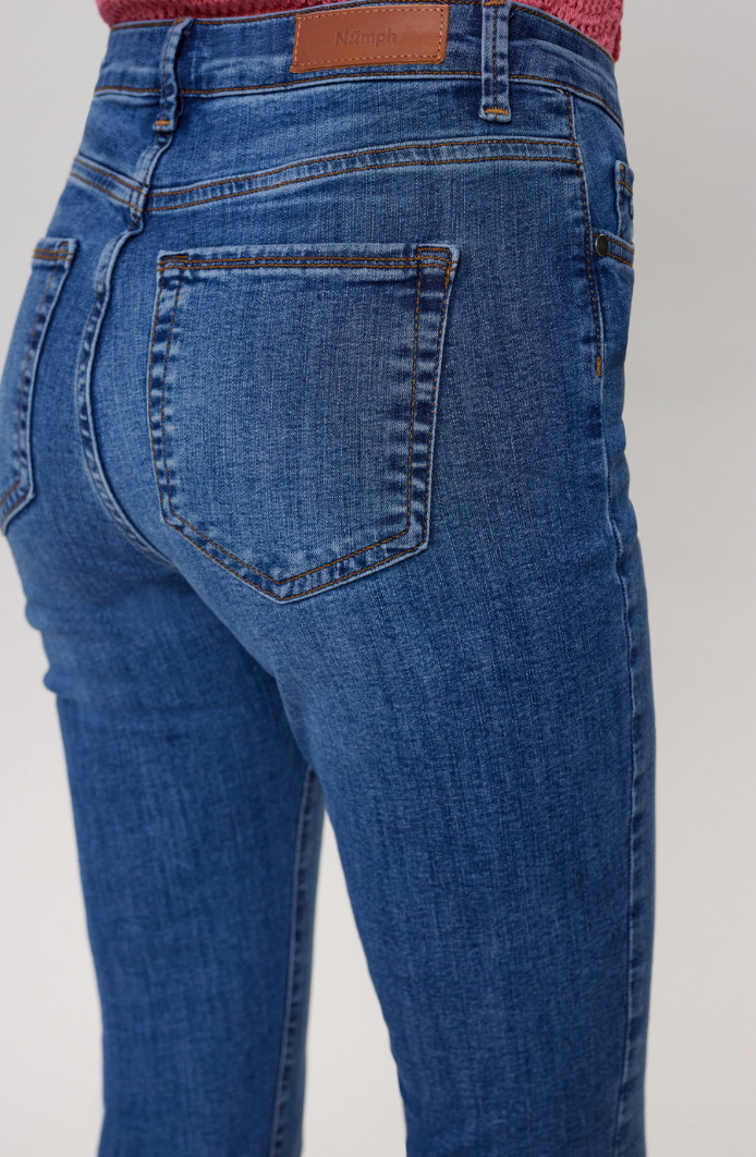 NUSIDNEY - Cropped Jeans Blue