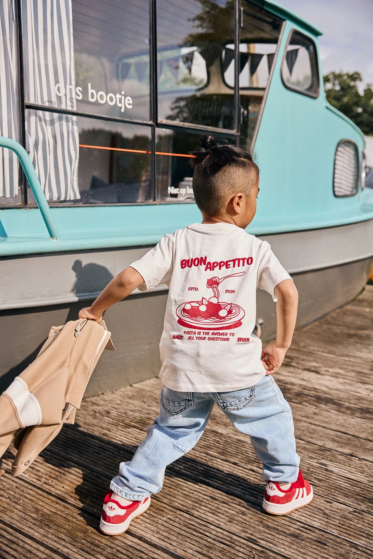 Oversized T-shirt Backprint - Spaghetti Meatballs