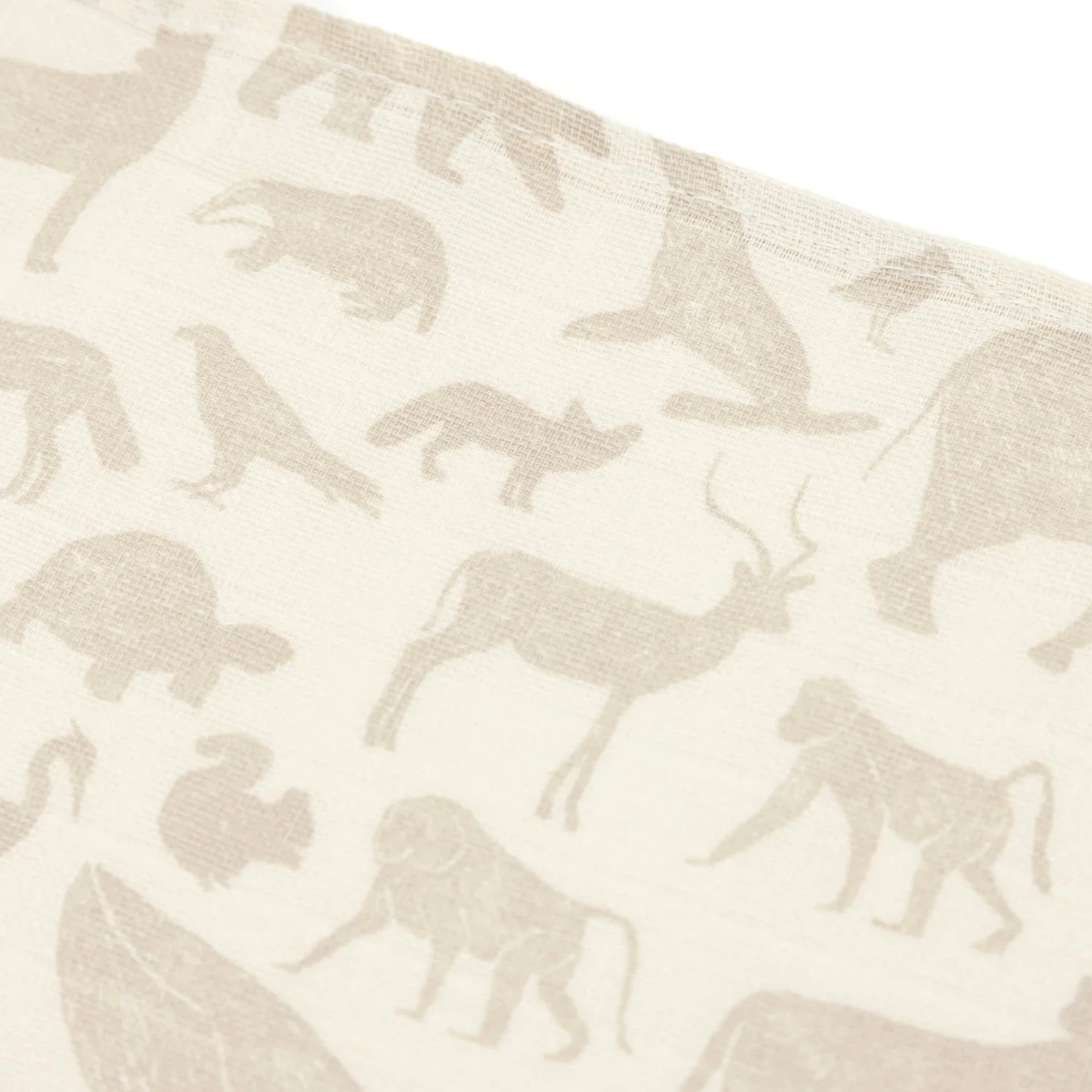 Spucktuch Hydrophil 70x70cm Animals Nougat (3er-Pack)